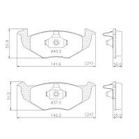 PASTILHA DE FREIO DIANTEIRA LONAFLEX - P-1098 -