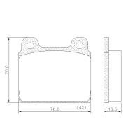 PASTILHA DE FREIO DIANTEIRA LONAFLEX - P-115 -