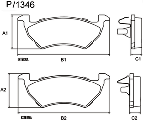PASTILHA DE FREIO DIANTEIRA LONAFLEX - P-13 - JAS