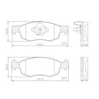 PASTILHA DE FREIO DIANTEIRA LONAFLEX - P-1438 -  ETIOS