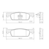 PASTILHA DE FREIO DIANTEIRA LONAFLEX - P-1482 TEVES