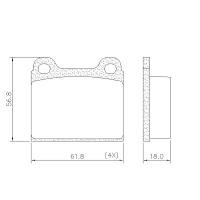 PASTILHA DE FREIO DIANTEIRA LONAFLEX - P-1483 -