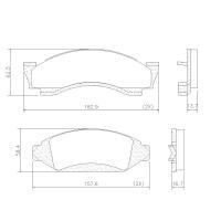 PASTILHA DE FREIO DIANTEIRA LONAFLEX - P-17 TEVES