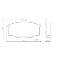 PASTILHA DE FREIO DIANTEIRA LONAFLEX - P-19-C -   F-2000