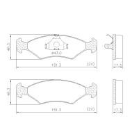 PASTILHA DE FREIO DIANTEIRA LONAFLEX - P-23 -