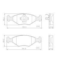 PASTILHA DE FREIO DIANTEIRA LONAFLEX - P-24 - APOLLO SEPHIA