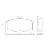 PASTILHA DE FREIO DIANTEIRA LONAFLEX - P-25 -