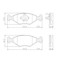 PASTILHA DE FREIO DIANTEIRA LONAFLEX - P-26 VARGA