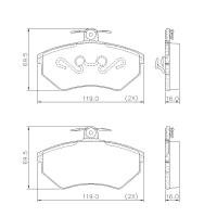 PASTILHA DE FREIO DIANTEIRA LONAFLEX - P-28 -  QUANTUM