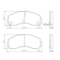 PASTILHA DE FREIO DIANTEIRA LONAFLEX - P-329 -  F