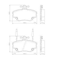 PASTILHA DE FREIO DIANTEIRA LONAFLEX - P-338 -