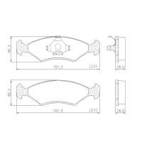 PASTILHA DE FREIO DIANTEIRA LONAFLEX - P-338-A -