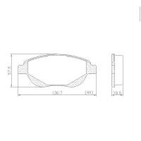 PASTILHA DE FREIO DIANTEIRA LONAFLEX - P-35 -
