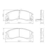 PASTILHA DE FREIO DIANTEIRA LONAFLEX - P-368