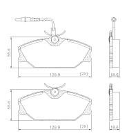 PASTILHA DE FREIO DIANTEIRA LONAFLEX - P-383 -  GALANT