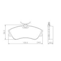 PASTILHA DE FREIO DIANTEIRA LONAFLEX - P-391-A -