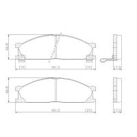 PASTILHA DE FREIO DIANTEIRA LONAFLEX - P-42 TEVES