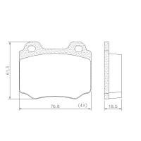 PASTILHA FREIO DIANTEIRA FRONTIER TERRANO II LONAFLEX  P-427