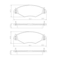 PASTILHA DE FREIO DIANTEIRA LONAFLEX - P-43 TEVES