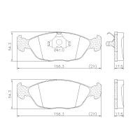 PASTILHA DE FREIO DIANTEIRA LONAFLEX - P-435 - HOGGAR