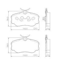 PASTILHA DE FREIO DIANTEIRA LONAFLEX - P-44 - QUANTUM