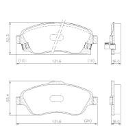 PASTILHA DE FREIO DIANTEIRA LONAFLEX - P-45 VARGA