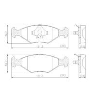 PASTILHA DE FREIO DIANTEIRA LONAFLEX - P-46 -
