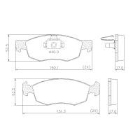 PASTILHA DE FREIO DIANTEIRA LONAFLEX - P-491 -