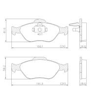 PASTILHA DE FREIO DIANTEIRA LONAFLEX - P-494