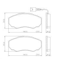 PASTILHA DE FREIO DIANTEIRA LONAFLEX - P-497 -