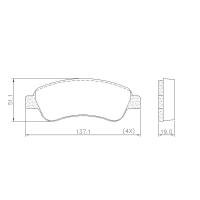 PASTILHA DE FREIO DIANTEIRA LONAFLEX - P-503 -