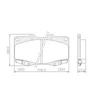 PASTILHA DE FREIO DIANTEIRA LONAFLEX - P-52 TEVES