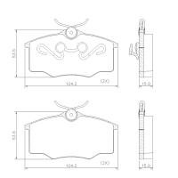 PASTILHA DE FREIO DIANTEIRA LONAFLEX - P-528 -