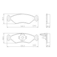 PASTILHA DE FREIO DIANTEIRA LONAFLEX - P-54