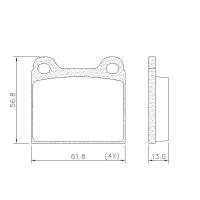 PASTILHA DE FREIO DIANTEIRA LONAFLEX - P-58-B - F