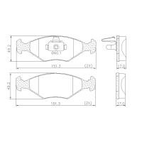 PASTILHA DE FREIO DIANTEIRA LONAFLEX - P-6 -  SP2