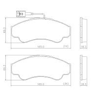 PASTILHA DE FREIO DIANTEIRA LONAFLEX - P-65 - COURIER