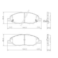 PASTILHA DE FREIO DIANTEIRA LONAFLEX - P-669 -