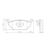 PASTILHA DE FREIO DIANTEIRA LONAFLEX - P-72 TEVES