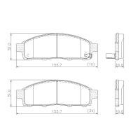PASTILHA DE FREIO DIANTEIRA LONAFLEX - P-77 -
