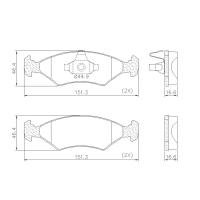 PASTILHA DE FREIO DIANTEIRA LONAFLEX - P-78-A -