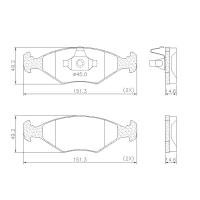 PASTILHA DE FREIO DIANTEIRA LONAFLEX - P-79 - COURIER