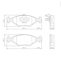 PASTILHA DE FREIO DIANTEIRA LONAFLEX - P-88