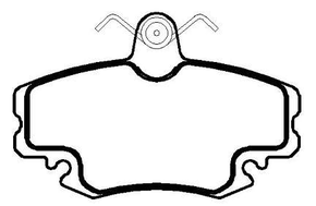 PASTILHA DE FREIO DIANTEIRO ECOPADS - ECO1266 -  SAFRANE