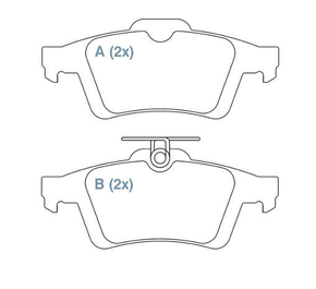 PASTILHA DE FREIO DIANTEIRO / TRASEIRO SPEED BRAKE - SNA-710 -