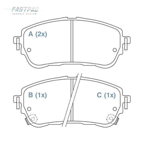 PASTILHA DE FREIO DIANTEIRO WILLTEC - FP1033 -  X6