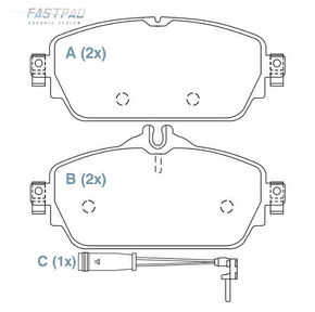PASTILHA DE FREIO DIANTEIRO WILLTEC - FP257 -