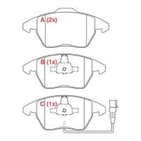 PASTILHA DE FREIO DIANTEIRO WILLTEC - PW114 -