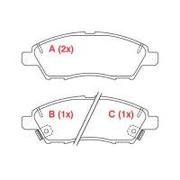 PASTILHA DE FREIO DIANTEIRO WILLTEC - PW167 -