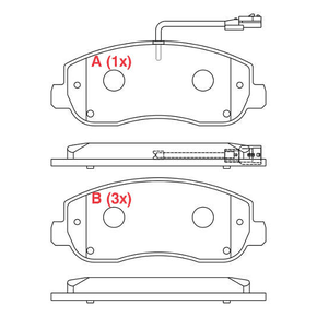 PASTILHA DE FREIO DIANTEIRO WILLTEC - PW183 - 530 PRIUS